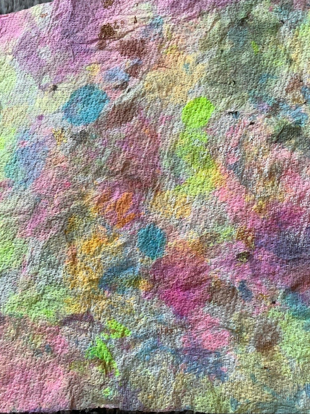 Abstract Multicolor Textile Art - Picture 3 of 7
